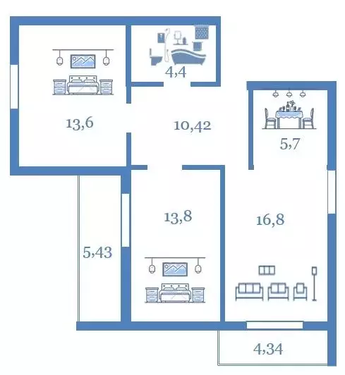 Продаётся 3-к квартира, 74.32 м - Фото 1