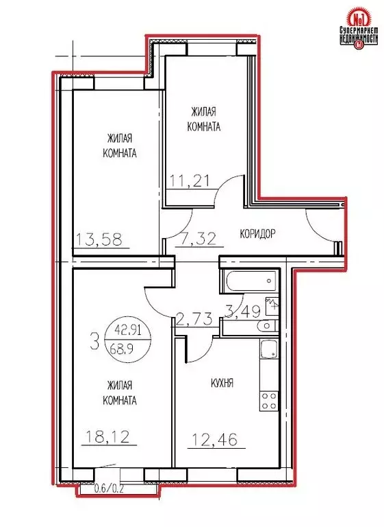 3-комнатная квартира: Самара, микрорайон Крутые Ключи, улица Виталия ... - Фото 1