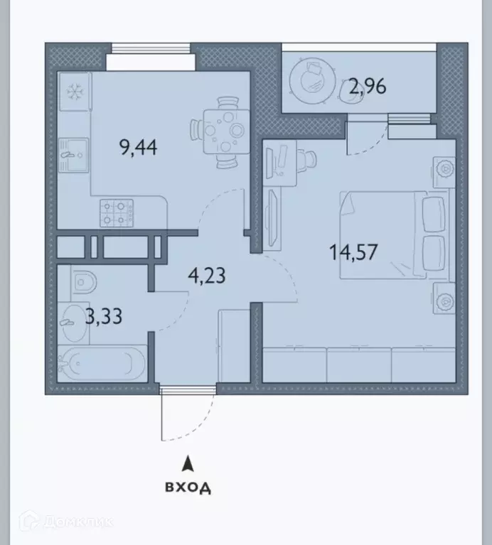 Продаётся 1-к квартира, 33.05 м - Фото 1