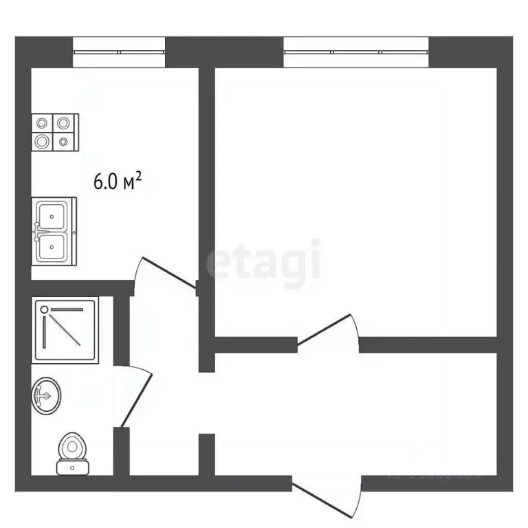 1-к кв. Ханты-Мансийский АО, Сургут ул. Крылова, 19 (31.6 м) - Фото 1