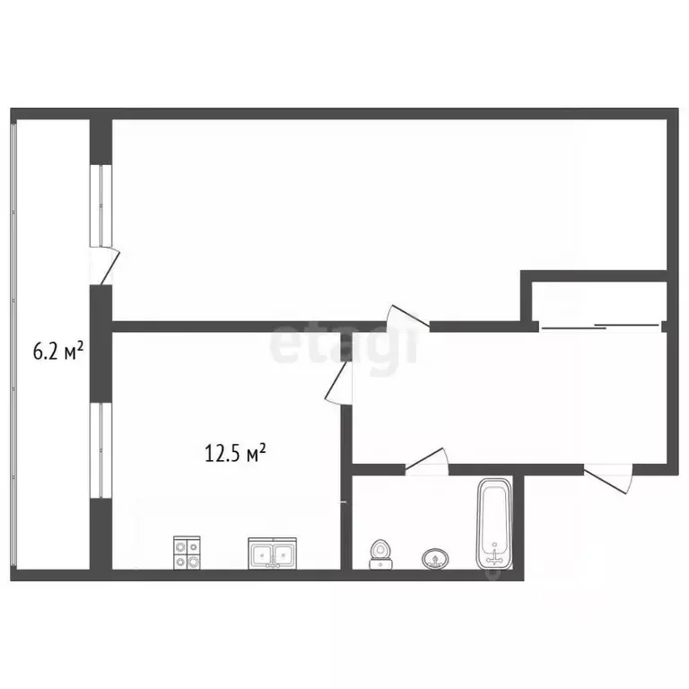 1-к кв. Вологодская область, Вологда Козленская ул., 113к1 (41.7 м) - Фото 2