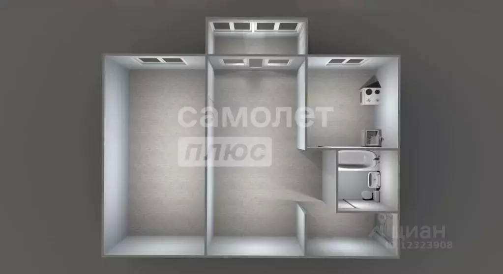 2-к кв. Московская область, Подольск городской округ, пос. Быково ул. ... - Фото 1
