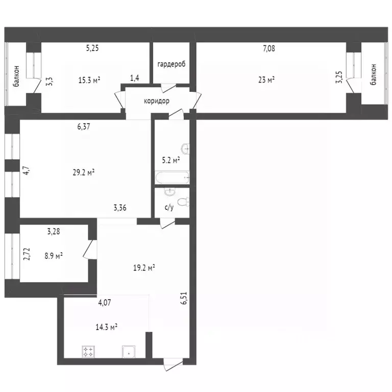 4-к кв. Красноярский край, Красноярск ул. Молокова, 16 (107.9 м) - Фото 2