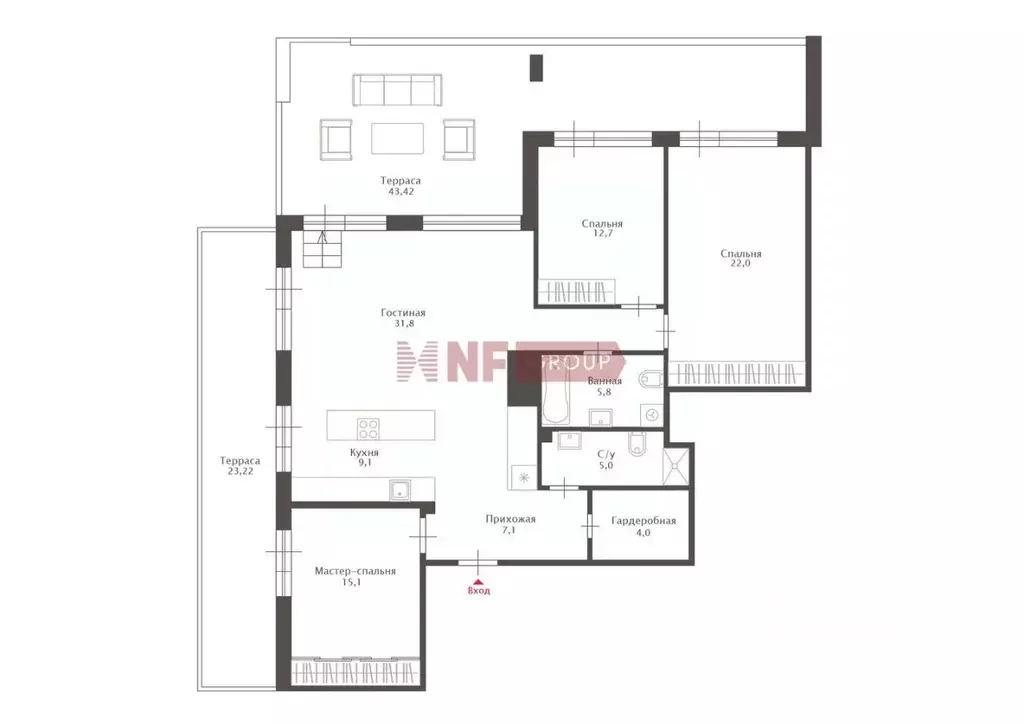 4-к кв. Санкт-Петербург Магнитогорская ул., 3к2 (117.0 м) - Фото 2