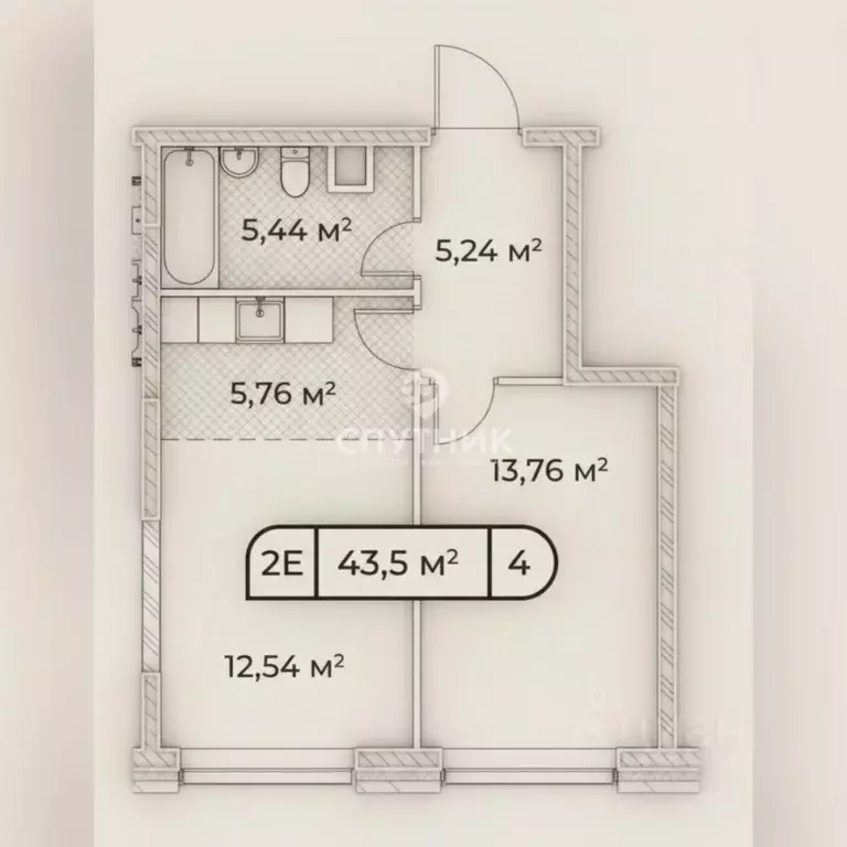 1-к кв. Москва просп. Генерала Дорохова, 39к2И (43.5 м) - Фото 2