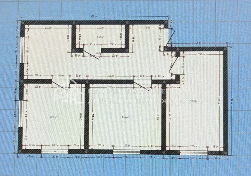 3-к кв. Дагестан, Махачкала ул. Лаптиева, 8А (60.0 м) - Фото 1