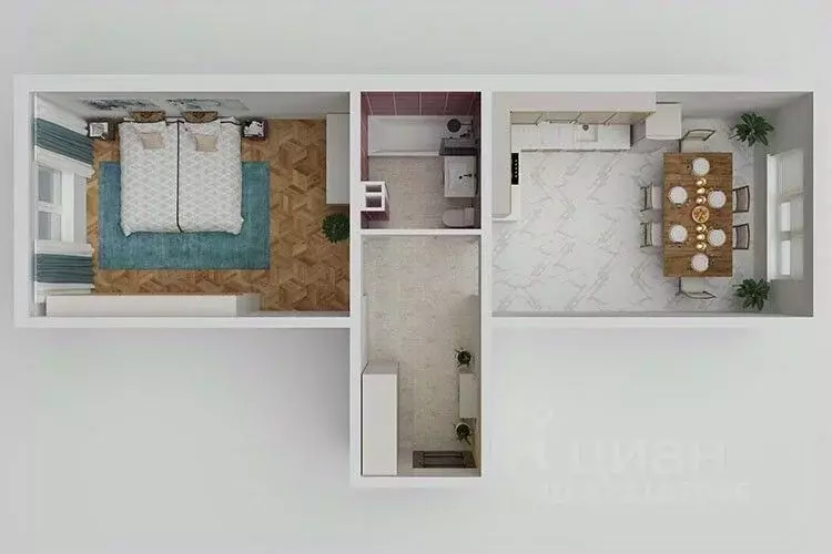 1-к кв. Крым, Симферопольский район, с. Мирное МирГрад жилой комплекс ... - Фото 2