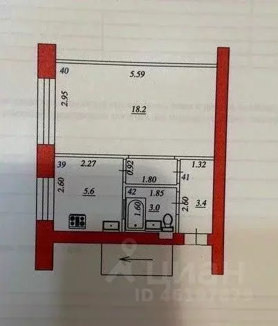 1-к кв. Самарская область, Самара ул. Красных Коммунаров, 10 (30.0 м) - Фото 2