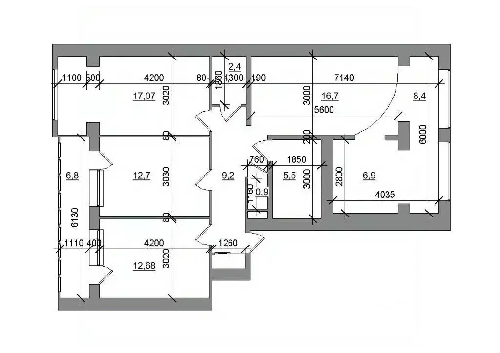 4-к кв. Астраханская область, Астрахань ул. Сун Ят-Сена, 63 (91.0 м) - Фото 2