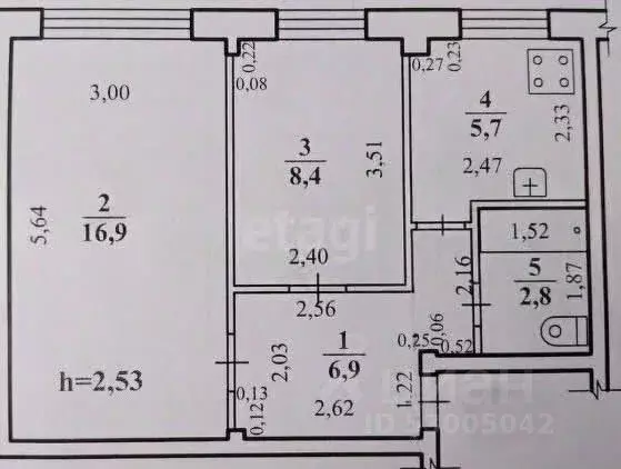 2-к кв. Забайкальский край, Чита Новобульварная ул., 10Б (41.0 м) - Фото 2