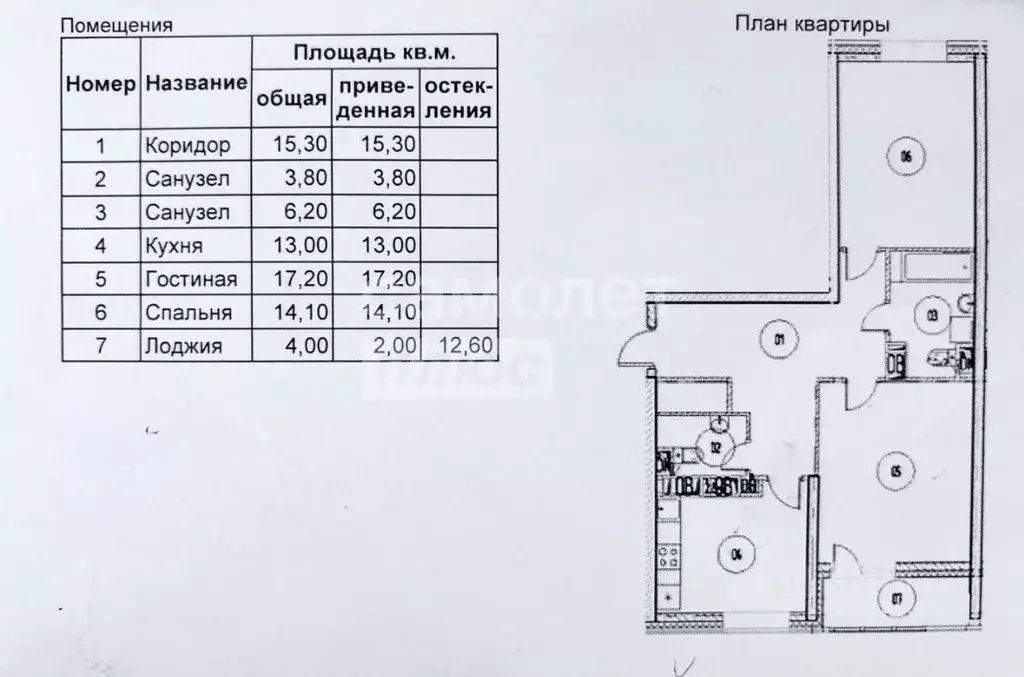 2-к кв. Москва Старокрымская ул., 17 (71.6 м) - Фото 1