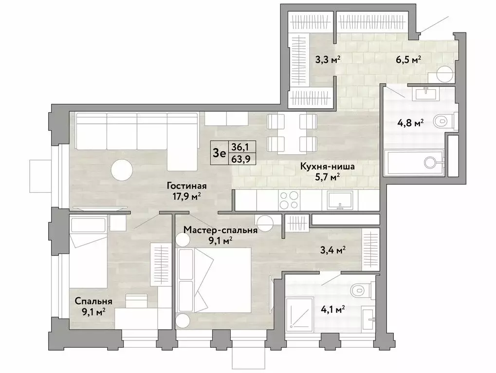 2-комнатная квартира: Москва, НАО, район Коммунарка, проспект Куприна ... - Фото 0