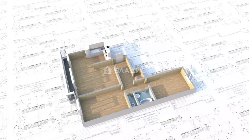 3-к кв. Иркутская область, Ангарск 29-й мкр, 19 (68.2 м) - Фото 2