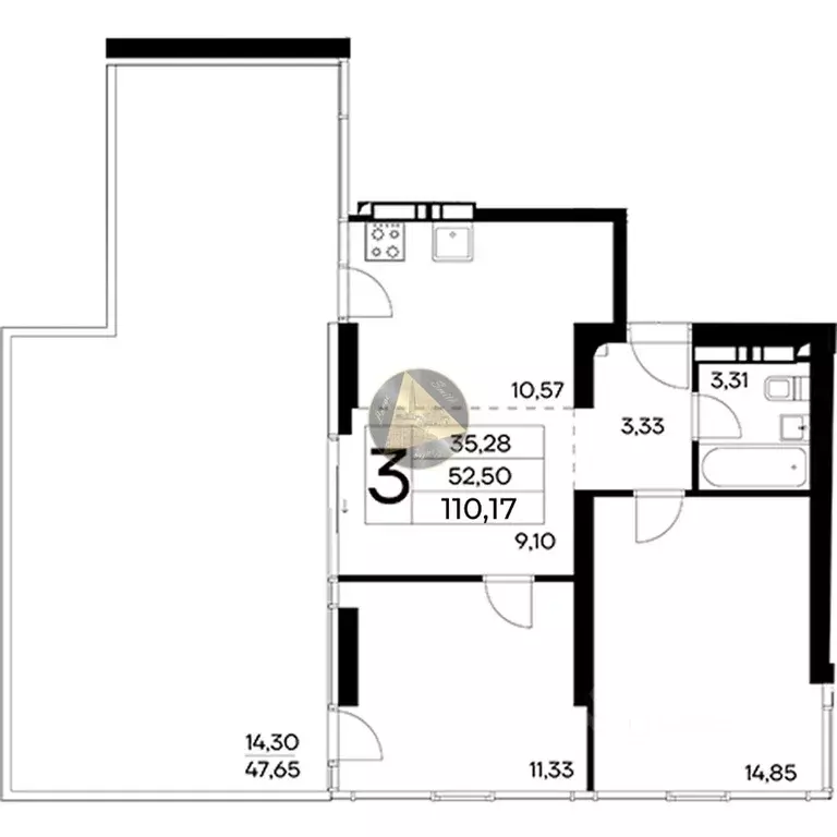 3-к кв. Крым, Алушта муниципальный округ, пос. Семидворье пер. ... - Фото 2