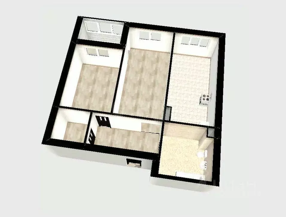 2-к кв. Тюменская область, Тюмень ул. Василия Севергина, 7 (53.8 м) - Фото 1