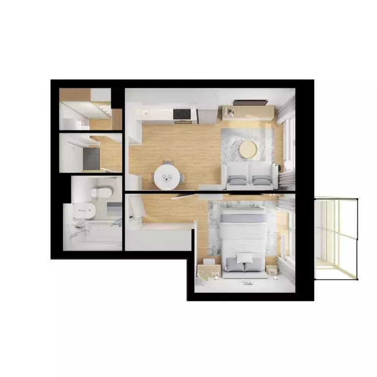 1-к кв. Нижегородская область, Нижний Новгород д. Утечино, Савин Парк ... - Фото 2