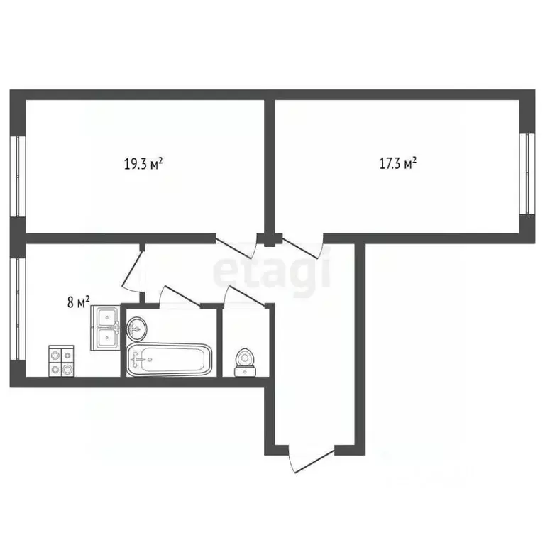 2-к кв. Санкт-Петербург Светлановский просп., 109К1 (58.1 м) - Фото 1