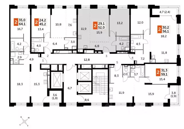 2-к кв. Москва Шелепихинская наб., 40к2 (52.0 м) - Фото 2