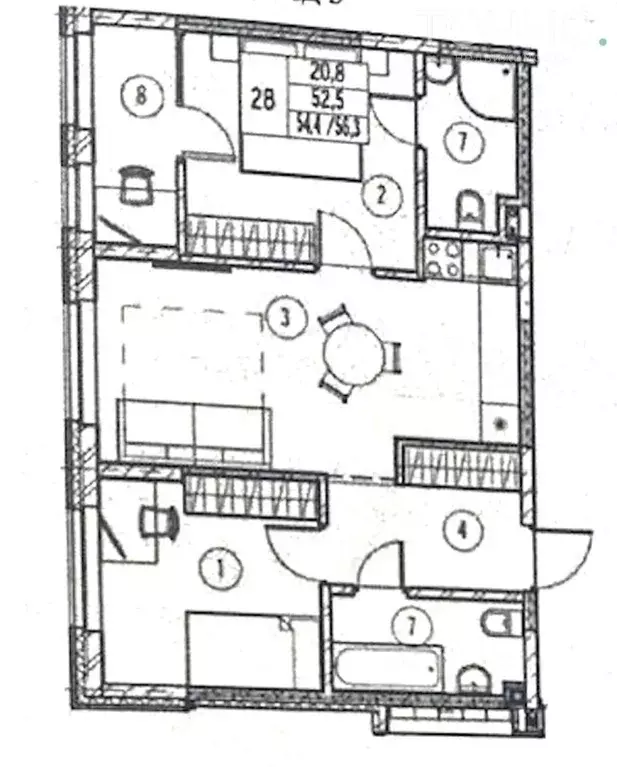 2-к кв. Пензенская область, Пенза ул. Измайлова, 38к1 (56.3 м) - Фото 2