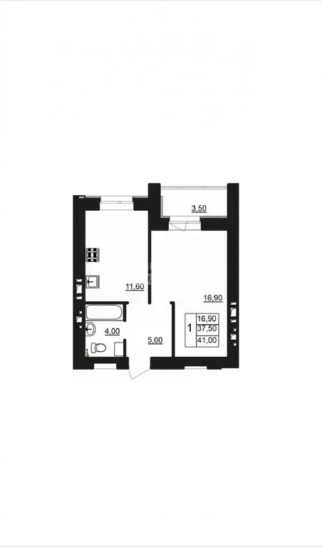 1-комнатная квартира: Волгоград, Варшавская улица, 3 (41 м) - Фото 1