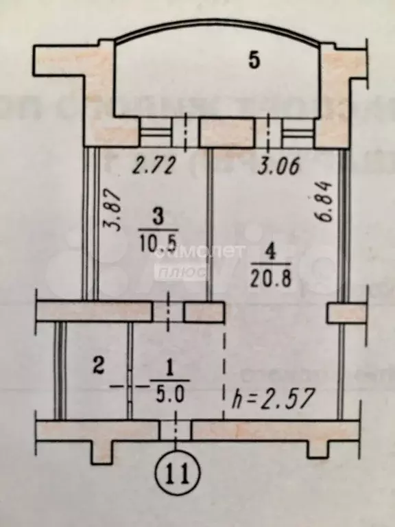 1-к. квартира, 40,1 м, 3/10 эт. - Фото 0