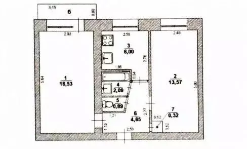 2-к кв. Ульяновская область, Ульяновск Уютная ул., 1 (44.0 м) - Фото 1
