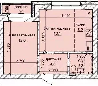 2-к кв. Алтайский край, Барнаул ул. Анатолия (35.4 м) - Фото 0