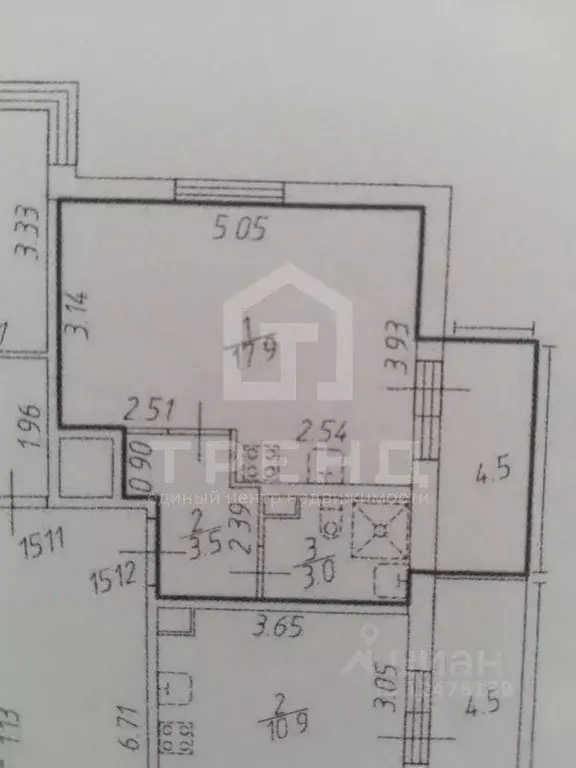 Студия Санкт-Петербург ул. Генерала Кравченко, 8 (33.0 м) - Фото 2
