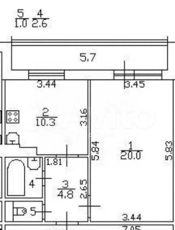 1-к. квартира, 41 м, 3/9 эт. - Фото 0