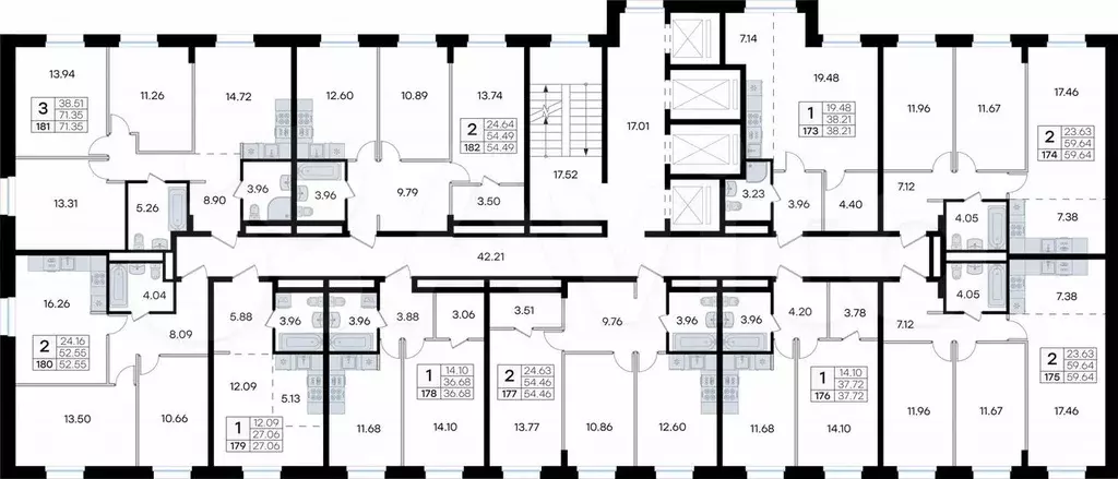 Квартира-студия, 27,1 м, 19/24 эт. - Фото 1