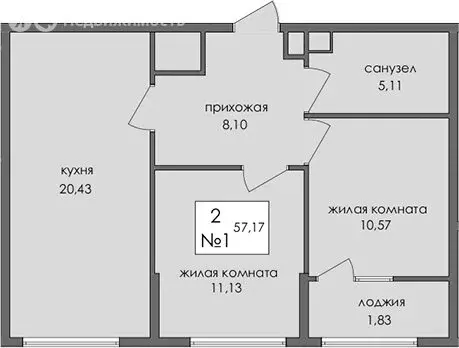 2-комнатная квартира: Алушта, Ялтинская улица, 25 (57 м) - Фото 2