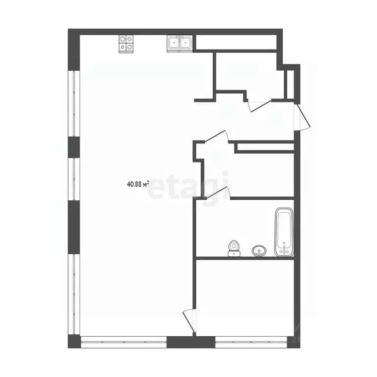 2-к кв. Москва Багратионовский проезд, 5Ак1 (73.0 м) - Фото 2