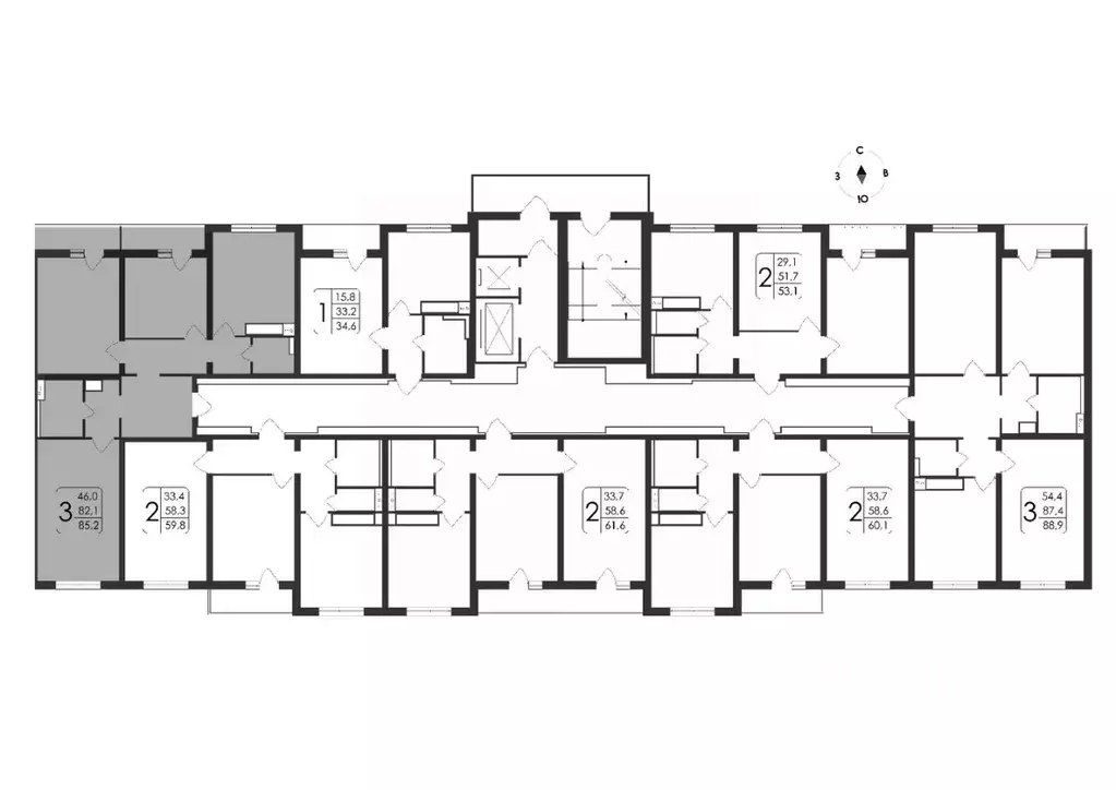 3-к кв. Воронежская область, Воронеж ул. Загоровского, 5/4 (85.2 м) - Фото 1