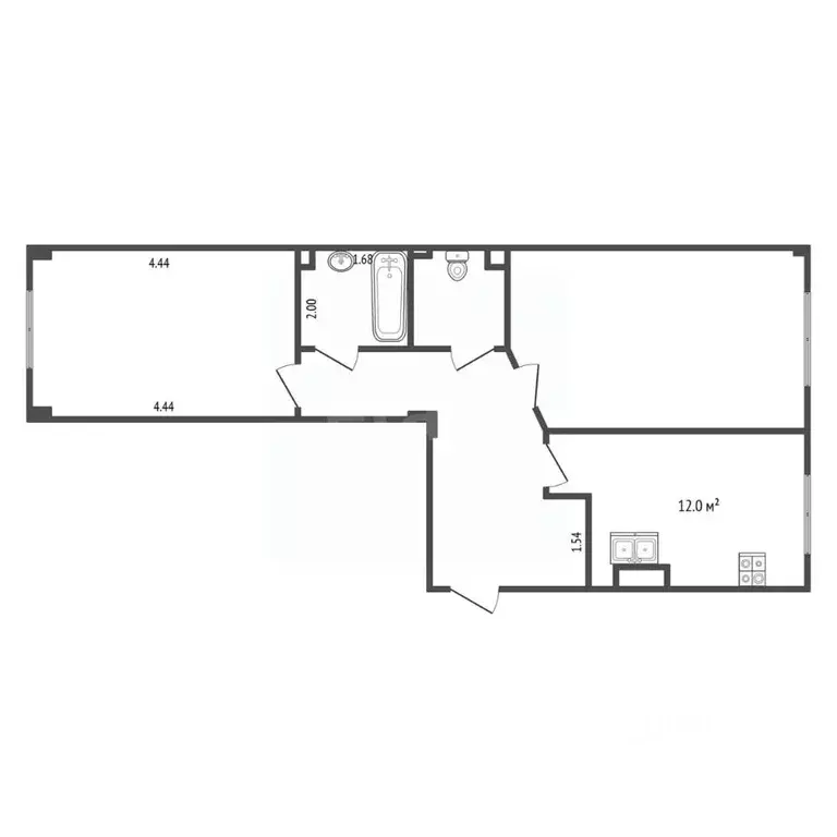 2-к кв. Самарская область, Самара ул. Тухачевского, 40А (62.0 м) - Фото 2