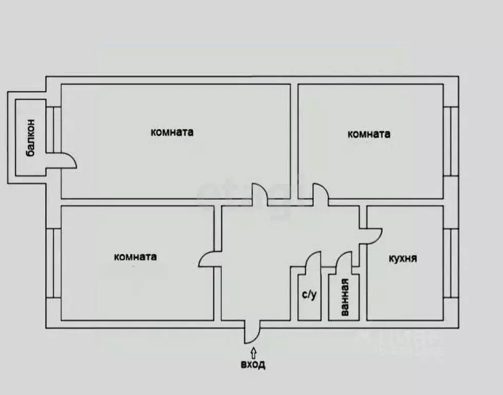 3-к кв. Тульская область, Тула городской округ, пос. Молодежный 8 ... - Фото 2