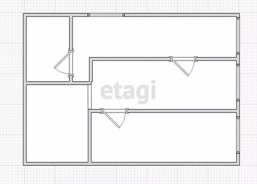 3-к кв. Костромская область, Ветлужский пгт ул. Энтузиастов, 19 (47.2 ... - Фото 2