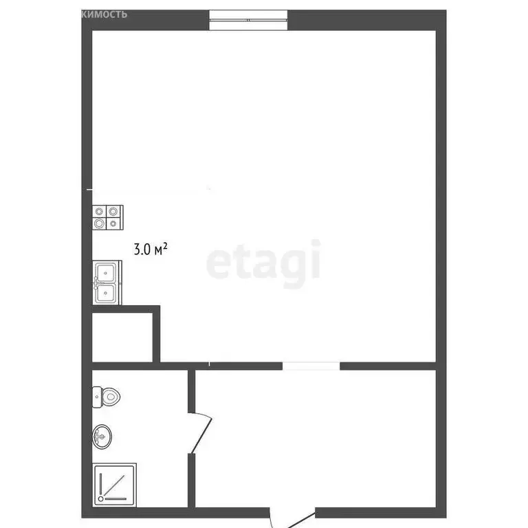 Квартира-студия: Вологда, Залинейная улица, 22В (14.8 м) - Фото 0