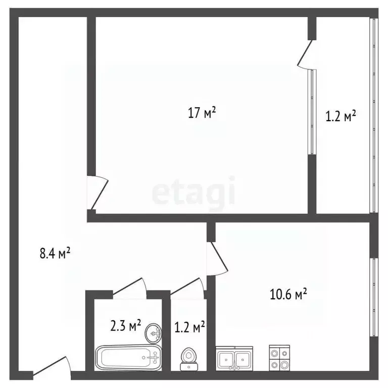 1-к кв. Санкт-Петербург Малая Бухарестская ул., 5к4 (45.0 м) - Фото 2