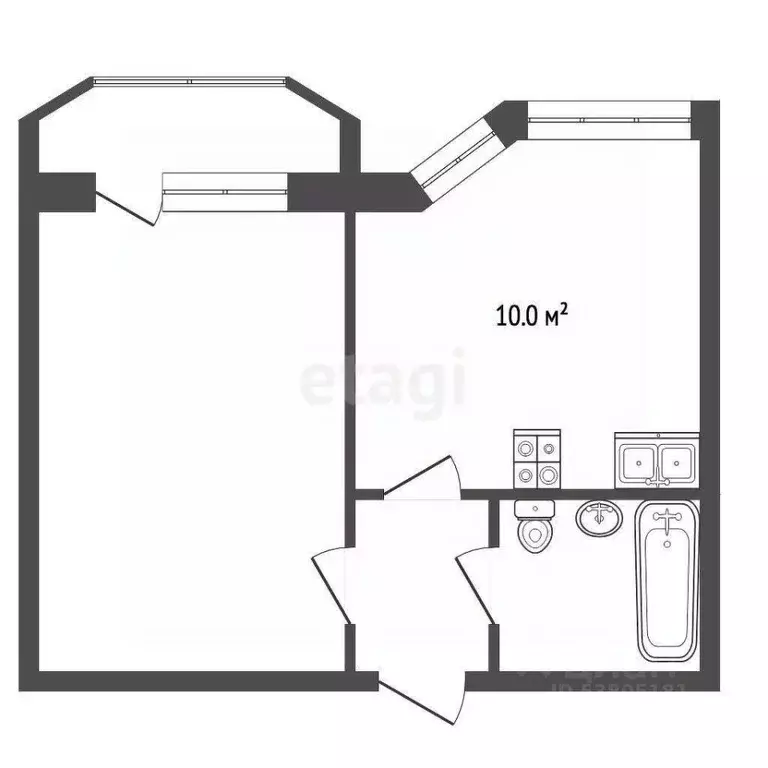 1-к кв. Ростовская область, Аксай Стекольная ул., 84 (48.6 м) - Фото 2