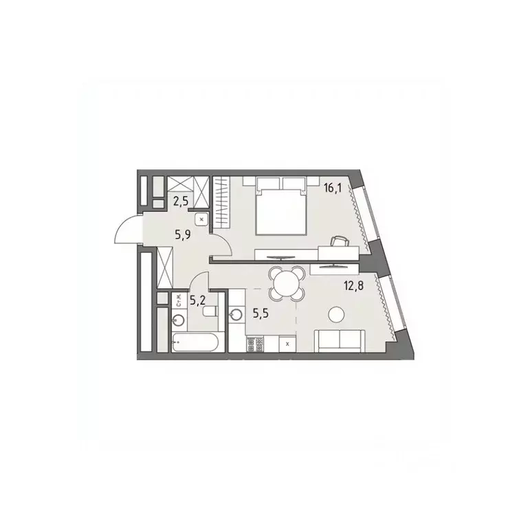 2-к кв. Москва Родина Парк жилой комплекс, к5 (48.1 м) - Фото 0