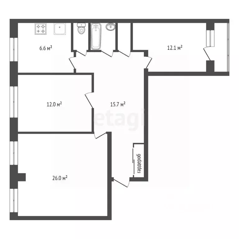3-к кв. Красноярский край, Красноярск ул. Академика Павлова, 60 (78.4 ... - Фото 1
