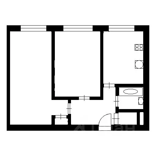 2-к кв. Санкт-Петербург Дачный просп., 23К1 (47.6 м) - Фото 2