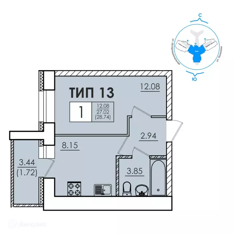 Продаётся квартира-студия, 28 м - Фото 0