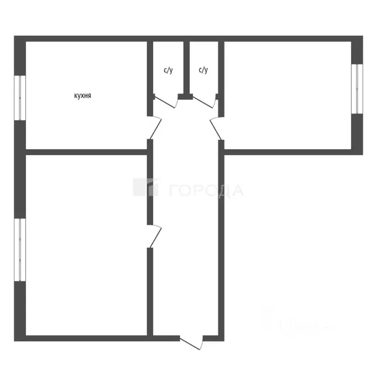 2-к кв. Кемеровская область, Новокузнецк просп. Авиаторов, 58 (56.0 м) - Фото 2