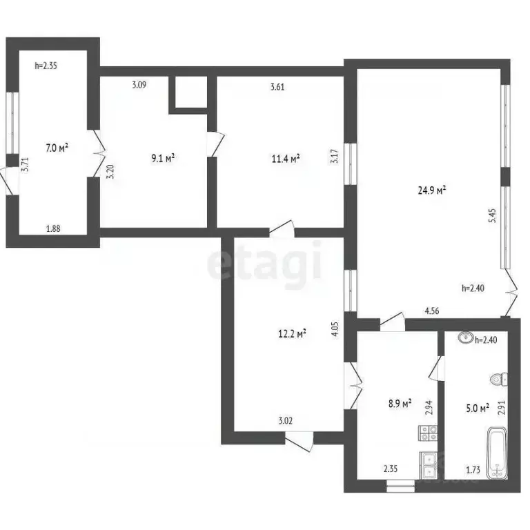 5-к кв. Крым, Сакский район, с. Охотниково ул. Советская (115.0 м) - Фото 2