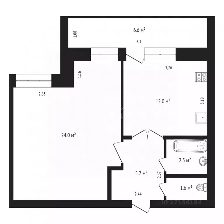 2-к кв. Тюменская область, Тюмень Микрорайон мыс, ул. Малиновского, 8 ... - Фото 2