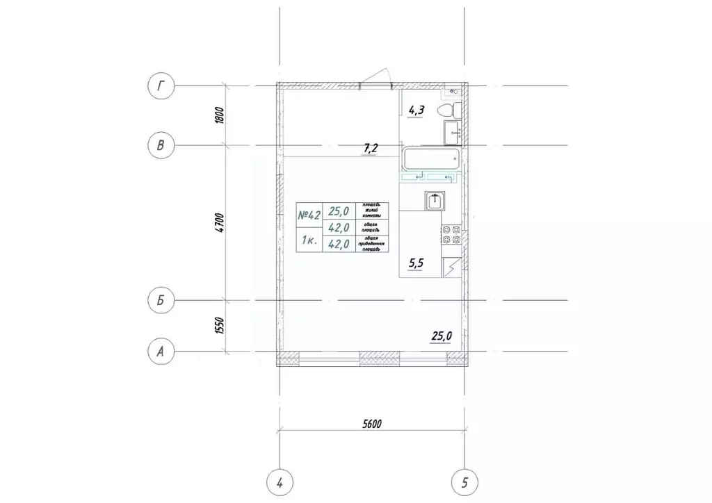 1-к кв. Приморский край, Большой Камень ул. Ленина, 14 (42.0 м) - Фото 1