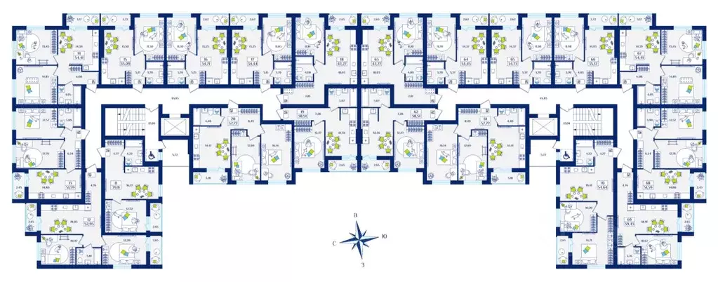 1-к кв. Калининградская область, Зеленоградск  (42.27 м) - Фото 2