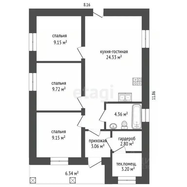 Дом в Тюменская область, Тюмень проезд Артековский (100 м) - Фото 2