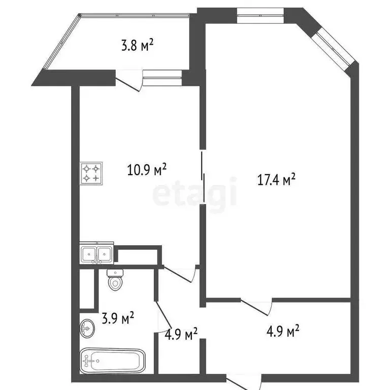 1-комнатная квартира: Санкт-Петербург, улица Бутлерова, 11к4 (39.2 м) - Фото 0
